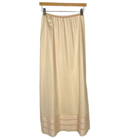 Vintage 50s Nude Full Length Skirt Medium - Picture 1 of 7